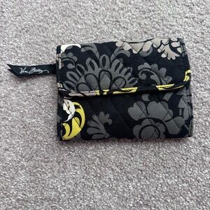 Vera Bradley Black and Gray Floral Wallet
